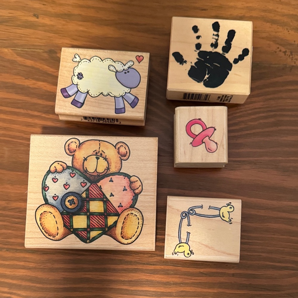 Creative Wooden Stamp Set for Kids - Multicolor